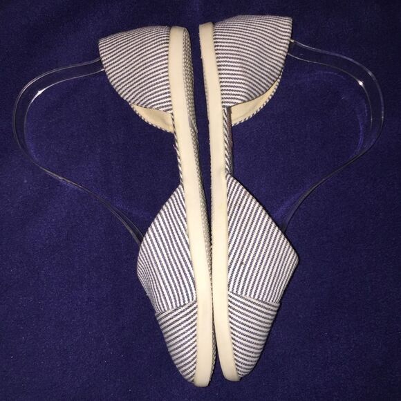 Rock & Candy by Zigi Munchie Flats Size 7 Striped Fabric Sneaker Blue White - Picture 7 of 10